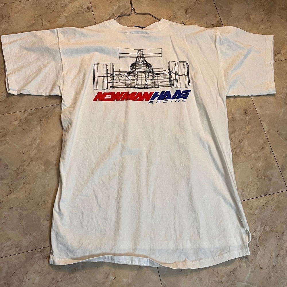 Vintage 90’s Newman Haas F1 Racing Tshirt XL Indy Car “Blueprint Graphics” mens